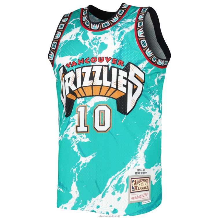 NBA 00F2L7461 vancouver grizzlies mike bibby mitchell & ness turchese hardwood classici marmo swingman jersey