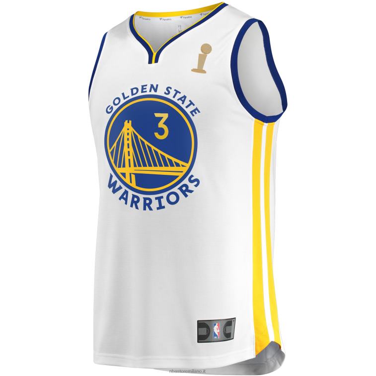 NBA 00F2L1197 Golden State Warriors Jordan Poole White Finals Champions Fast Break Replica Maglia Giocatore