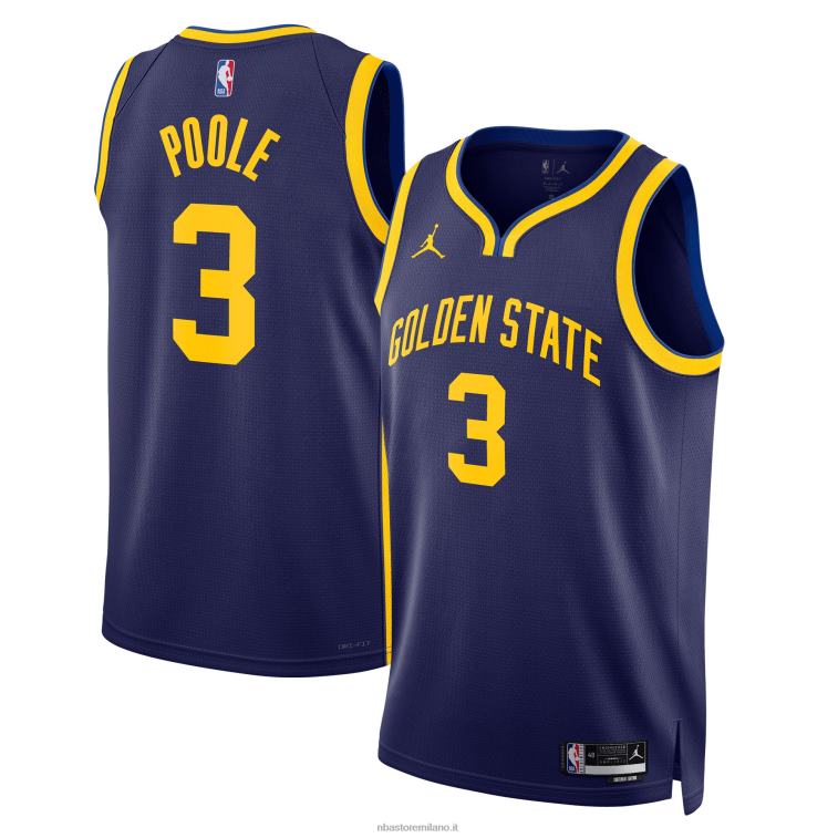 NBA 00F2L128 golden state warriors jordan poole maglia jordan brand navy swingman