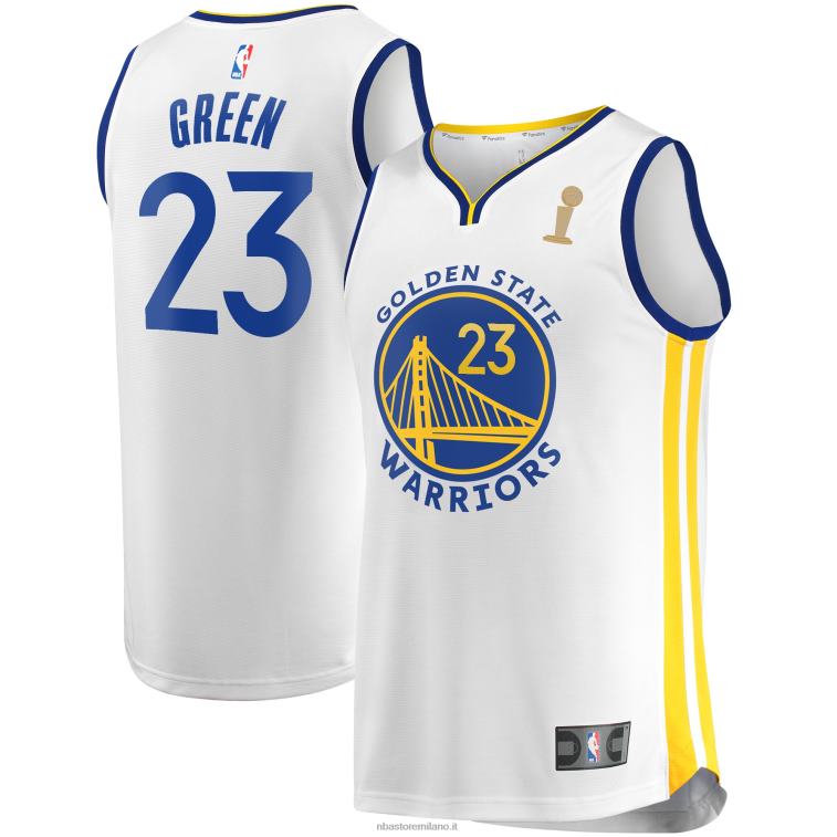 NBA 00F2L1383 Golden State Warriors Draymond Green White Finals Champions Fast Break Replica Maglia Giocatore