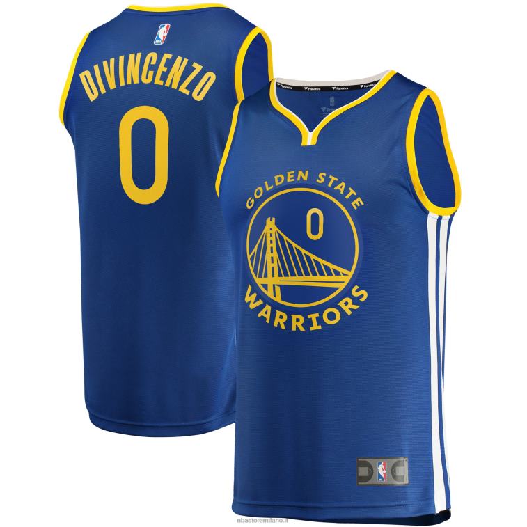 NBA 00F2L1538 golden state warriors donte divincenzo maglia blu fast break replica giocatore - icona