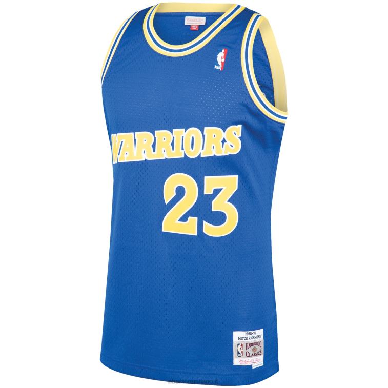 NBA 00F2L2159 maglia da giocatore swingman dei golden state warriors mitch richmond royal 1990-91 hardwood classics