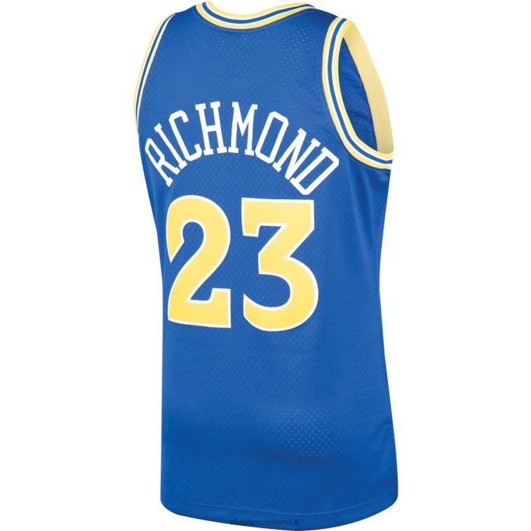 NBA 00F2L2159 maglia da giocatore swingman dei golden state warriors mitch richmond royal 1990-91 hardwood classics