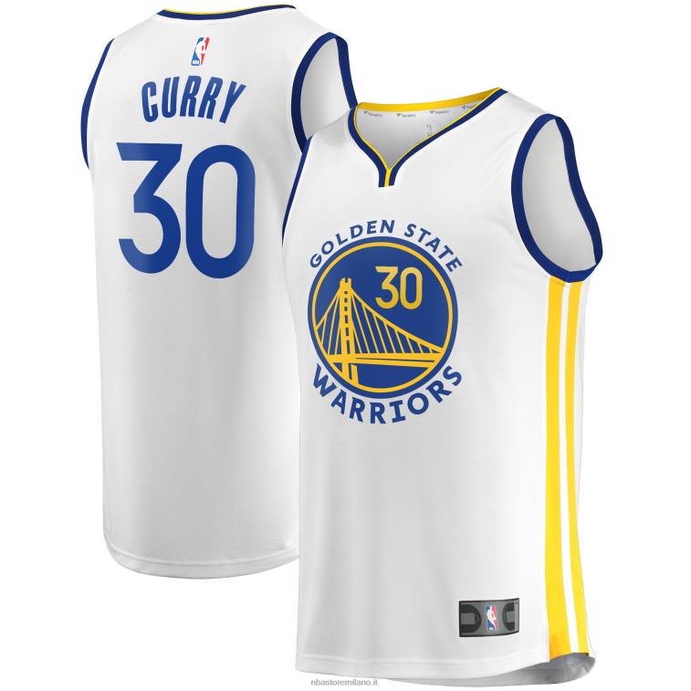 NBA 00F2L245 Golden State Warriors Stephen Curry maglia replica giocatore bianco contropiede