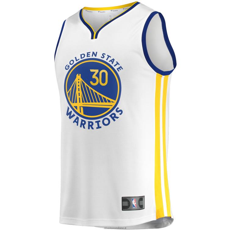 NBA 00F2L245 Golden State Warriors Stephen Curry maglia replica giocatore bianco contropiede