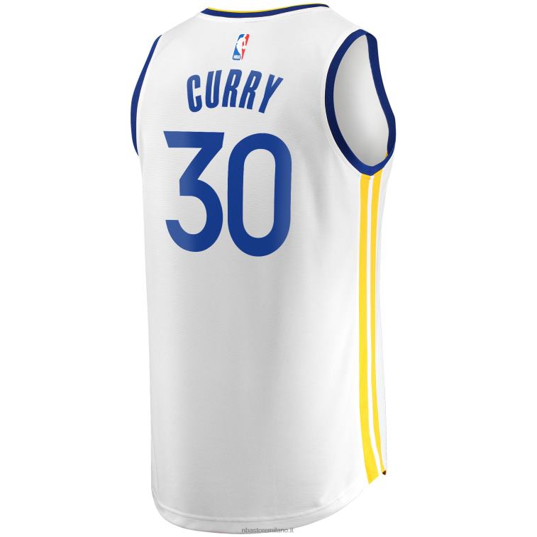 NBA 00F2L245 Golden State Warriors Stephen Curry maglia replica giocatore bianco contropiede