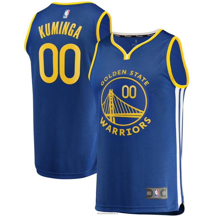 NBA 00F2L2505 golden state warriors jonathan kuminga maglia replica fast break reale