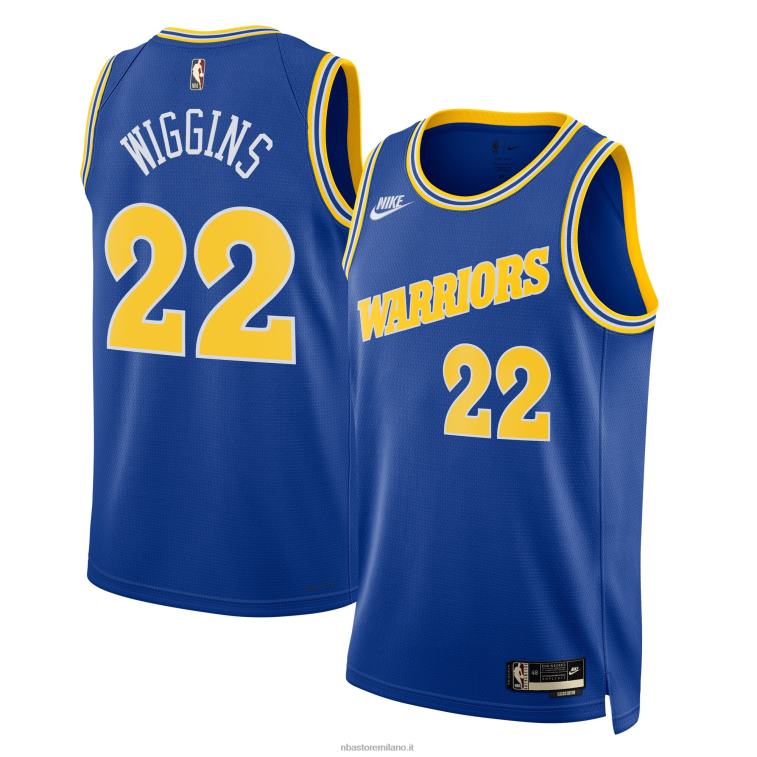 NBA 00F2L2857 golden state warriors andrew wiggins nike maglia blu swingman