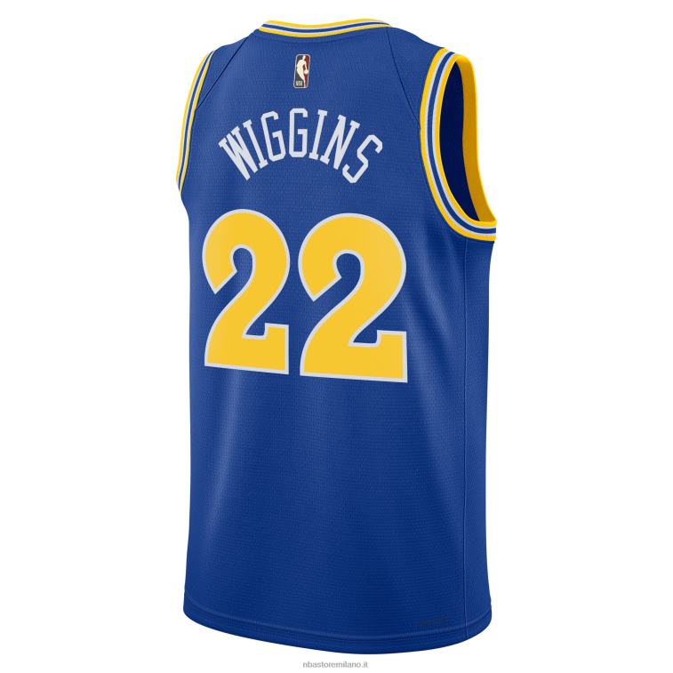 NBA 00F2L2857 golden state warriors andrew wiggins nike maglia blu swingman