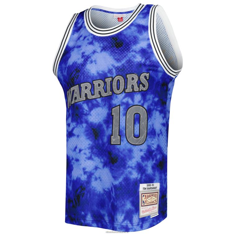NBA 00F2L4113 golden state warriors tim hardaway maglia mitchell & ness blue galaxy swingman 1990-91