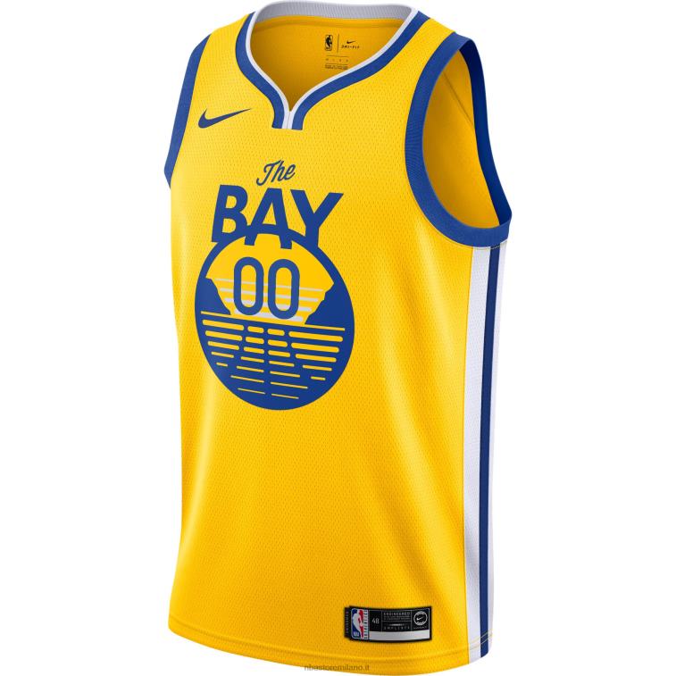 NBA 00F2L4127 golden state warriors nike maglia swingman gialla personalizzata