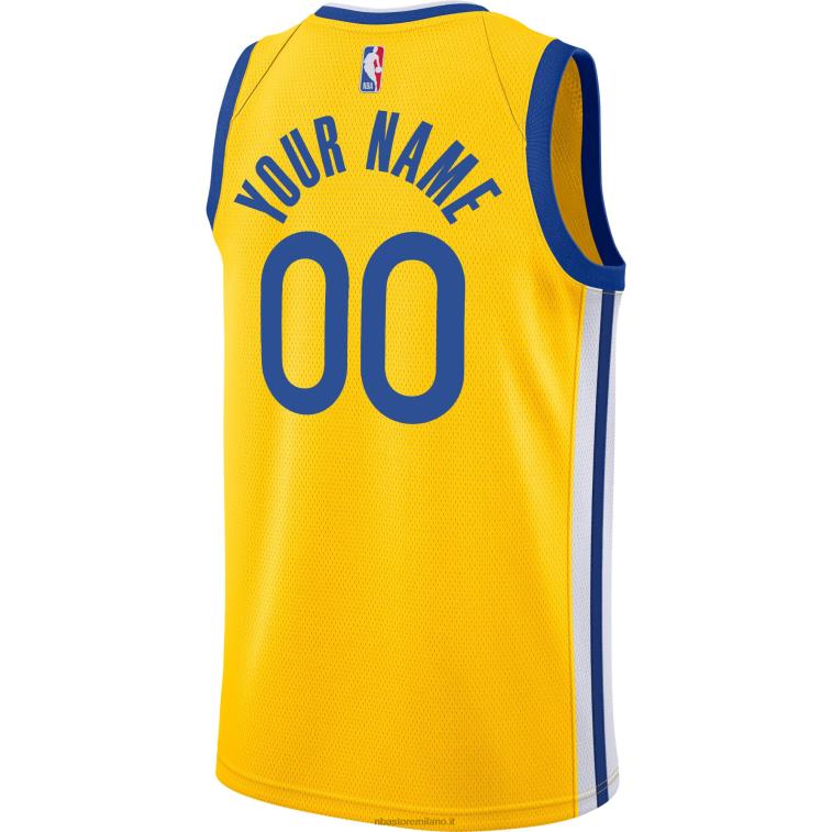 NBA 00F2L4127 golden state warriors nike maglia swingman gialla personalizzata