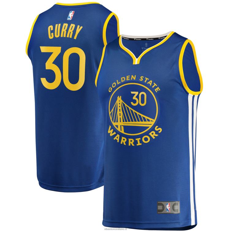 NBA 00F2L417 Golden State Warriors Stephen Curry Royal Fast Break Replica Maglia Giocatore