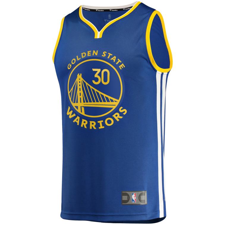 NBA 00F2L417 Golden State Warriors Stephen Curry Royal Fast Break Replica Maglia Giocatore
