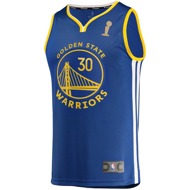 NBA 00F2L42 Golden State Warriors Stephen Curry Royal Finals Champions Fast Break Replica Maglia Giocatore