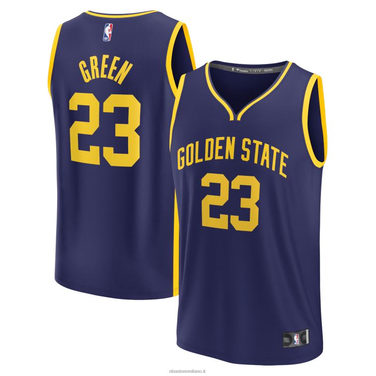 NBA 00F2L4546 Golden State Warriors Draymond Green Navy Fast Break Replica Maglia Giocatore