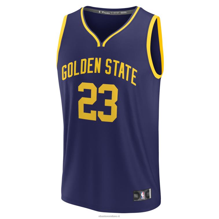 NBA 00F2L4546 Golden State Warriors Draymond Green Navy Fast Break Replica Maglia Giocatore