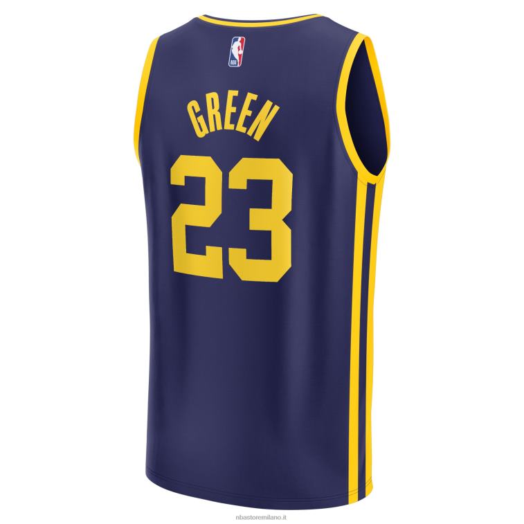 NBA 00F2L4546 Golden State Warriors Draymond Green Navy Fast Break Replica Maglia Giocatore