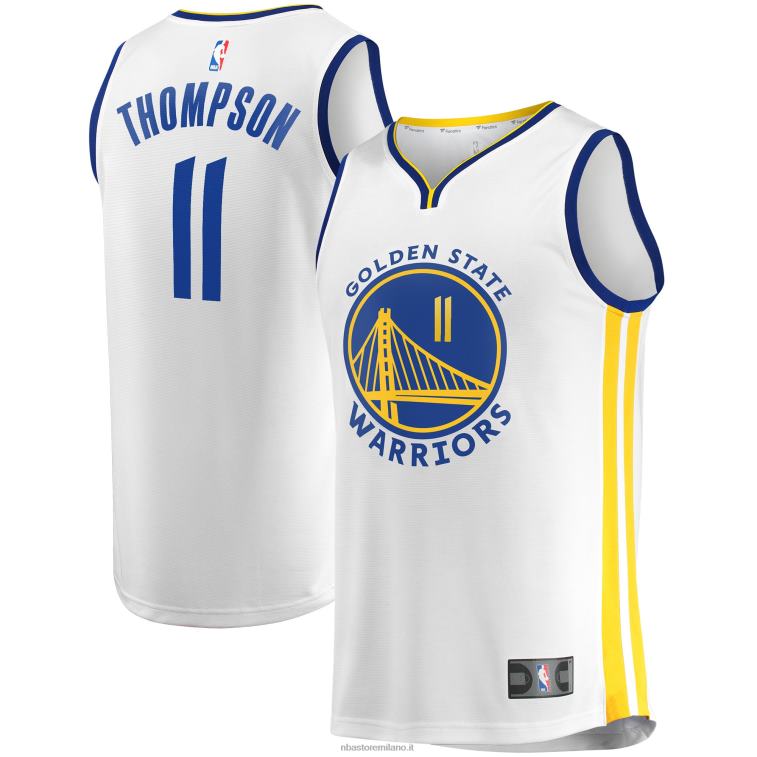 NBA 00F2L523 Golden State Warriors klay thompson maglia bianca replica giocatore fast break