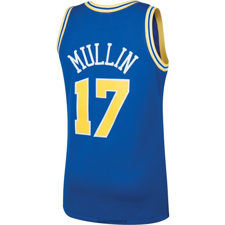 NBA 00F2L601 golden state warriors chris mullin mitchell & ness royal hardwood classics maglia da giocatore swingman