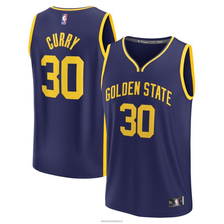 NBA 00F2L60 Golden State Warriors Stephen Curry Navy Fast Break Replica Maglia Giocatore