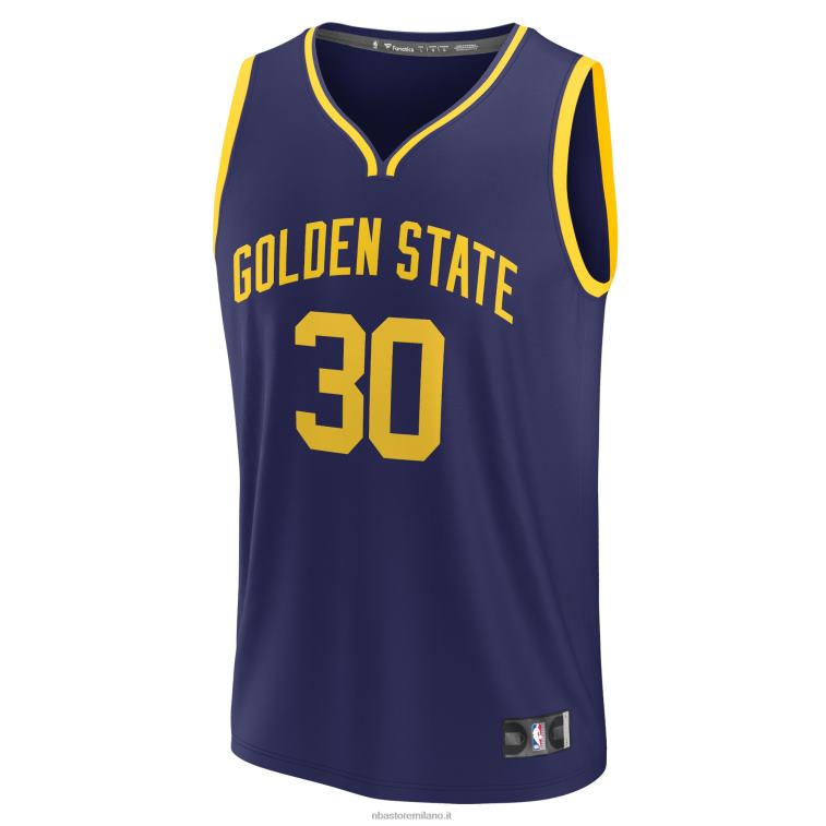 NBA 00F2L60 Golden State Warriors Stephen Curry Navy Fast Break Replica Maglia Giocatore