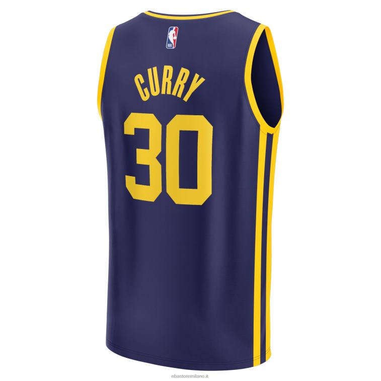 NBA 00F2L60 Golden State Warriors Stephen Curry Navy Fast Break Replica Maglia Giocatore