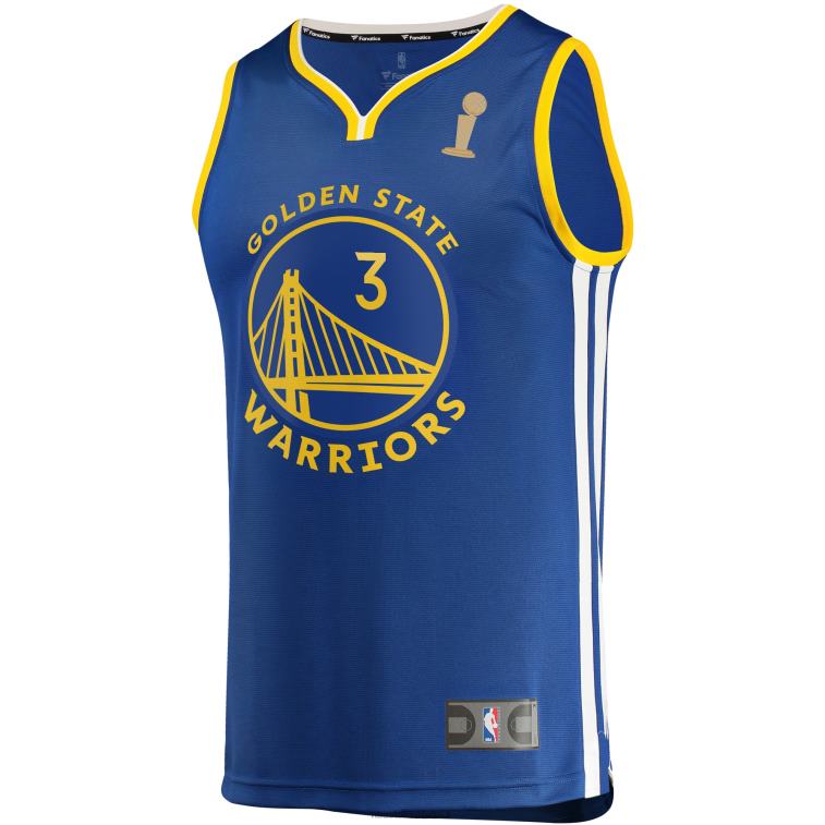 NBA 00F2L619 Golden State Warriors Jordan Poole Royal Finals Champions Fast Break Replica Maglia Giocatore