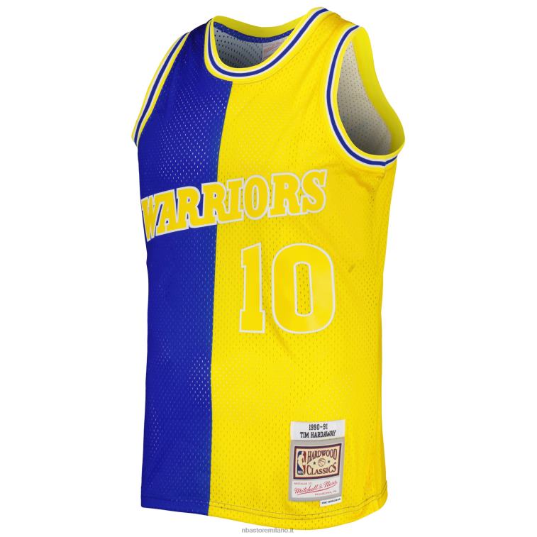 NBA 00F2L6783 maglia swingman divisa dei golden state warriors tim hardaway royal/gold hardwood classics 1990-91
