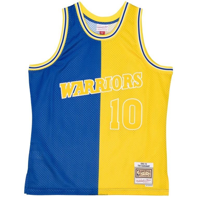 NBA 00F2L6783 maglia swingman divisa dei golden state warriors tim hardaway royal/gold hardwood classics 1990-91