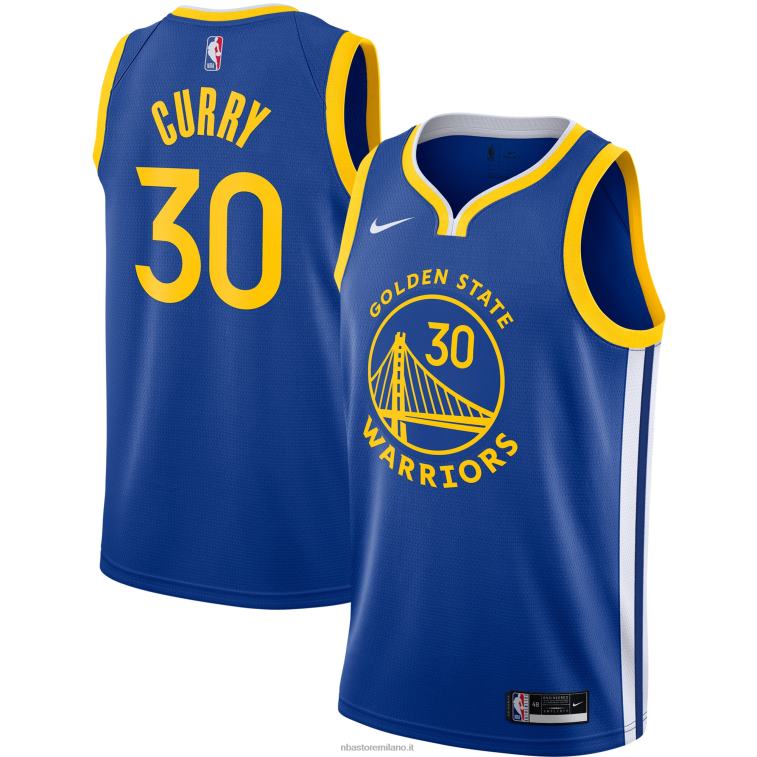 NBA 00F2L690 maglia golden state warriors stephen curry nike royal swingman