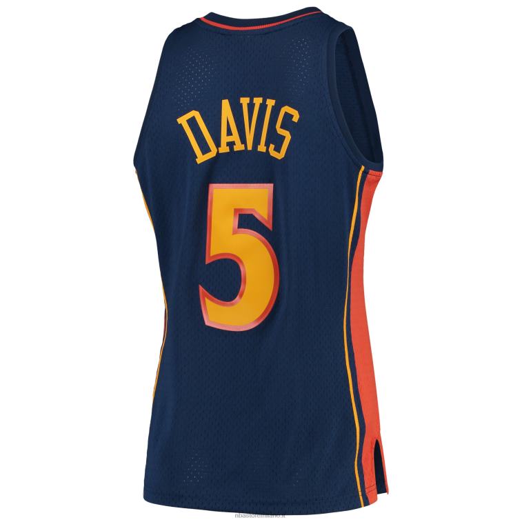 NBA 00F2L714 golden state warriors baron davis mitchell & ness navy hardwood classics maglia da giocatore swingman