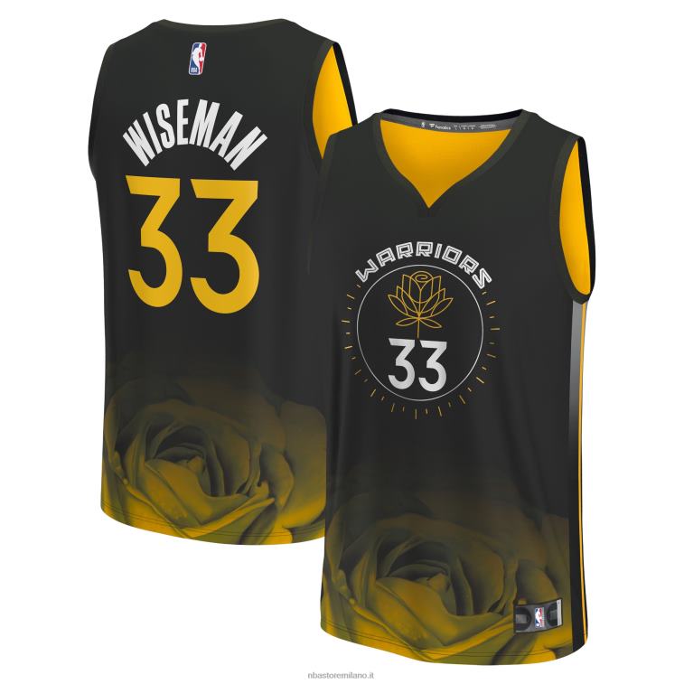 NBA 00F2L772 Maglia fastbreak nera James Wise dei Golden State Warriors