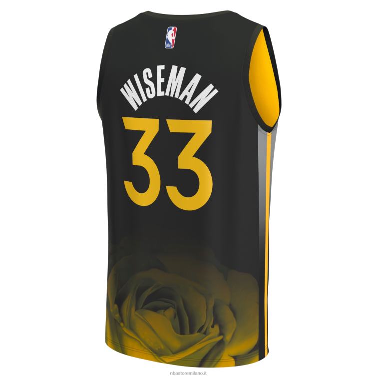 NBA 00F2L772 Maglia fastbreak nera James Wise dei Golden State Warriors