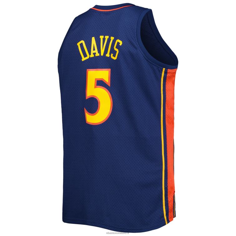 NBA 00F2L7811 maglia swingman dei golden state warriors baron davis navy big & tall in legno duro classico