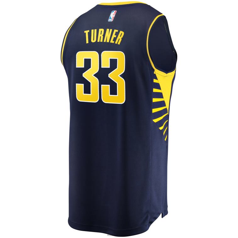 NBA 00F2L2006 maglia Indiana Pacers Myles Turner Navy Fast Break replica