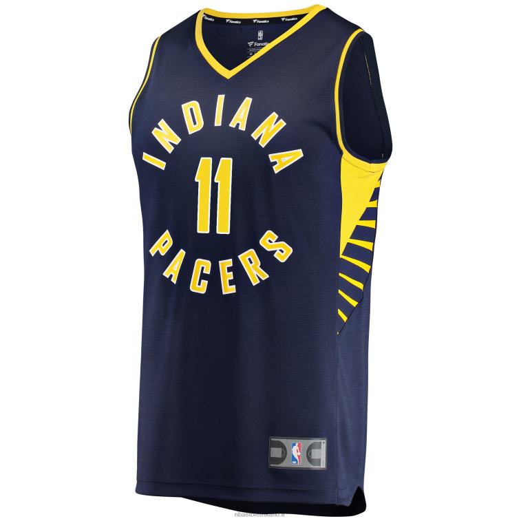 NBA 00F2L4088 maglia giocatore Indiana Pacers Domantas Sabonis navy replica fast break
