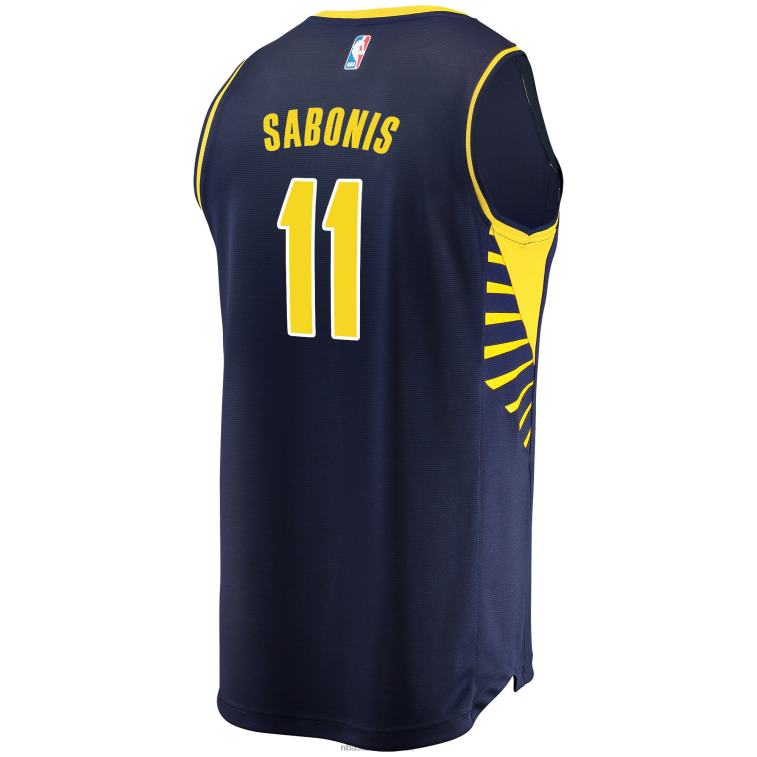 NBA 00F2L4088 maglia giocatore Indiana Pacers Domantas Sabonis navy replica fast break