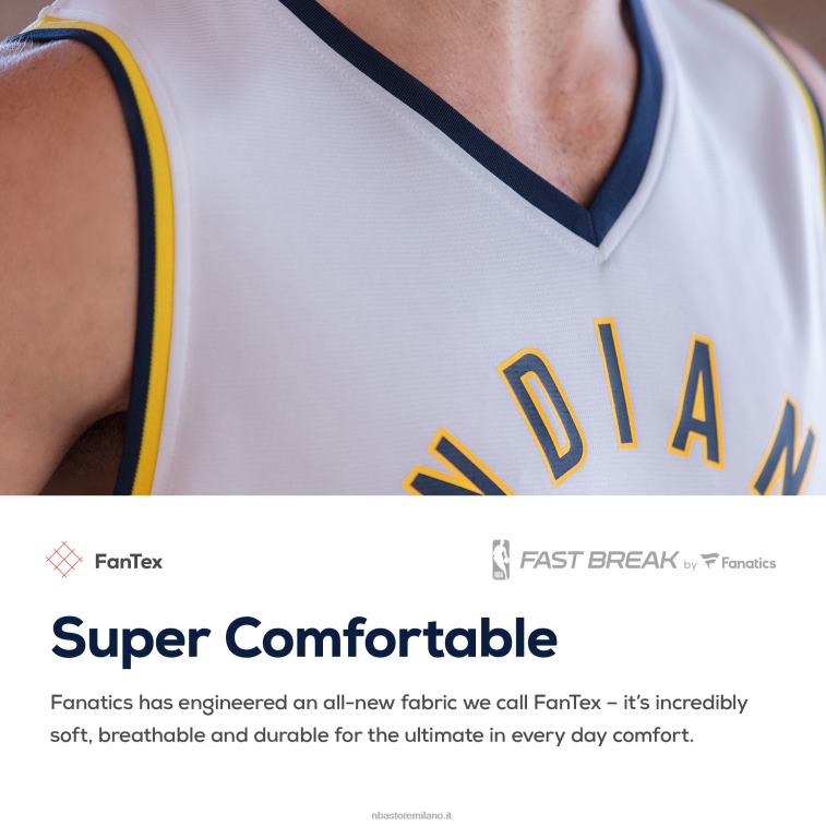 NBA 00F2L4088 maglia giocatore Indiana Pacers Domantas Sabonis navy replica fast break