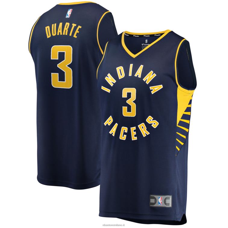NBA 00F2L4668 maglia indiana pacers chris duarte navy replica fast break