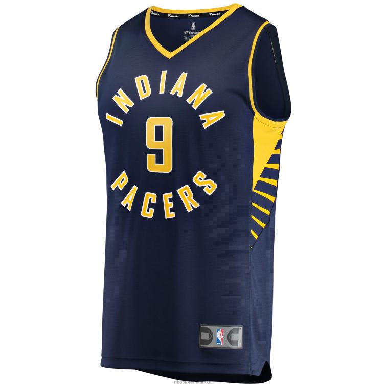 NBA 00F2L4982 indiana pacers t.j. maglia replica giocatore fast break blu navy mcconnell