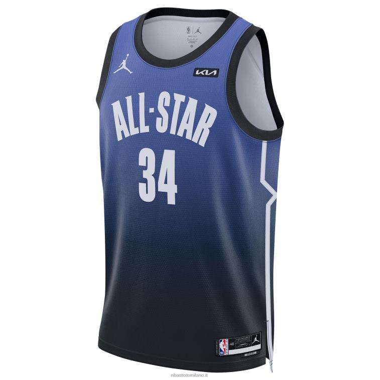 NBA 00F2L164 giannis antetokounmpo jordan marca blu all-star gioco swingman jersey