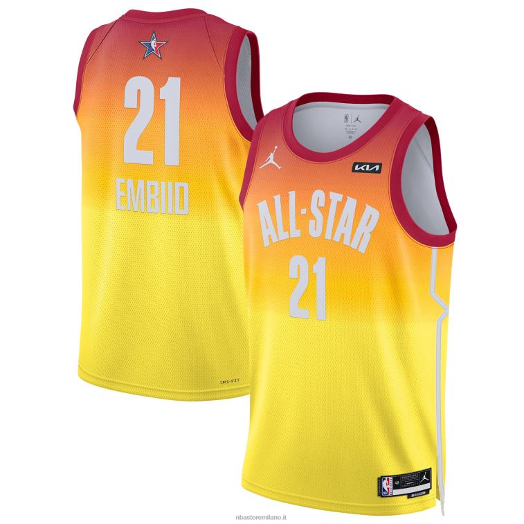 NBA 00F2L2178 joel embiid jordan marca maglia swingman all-star game arancione