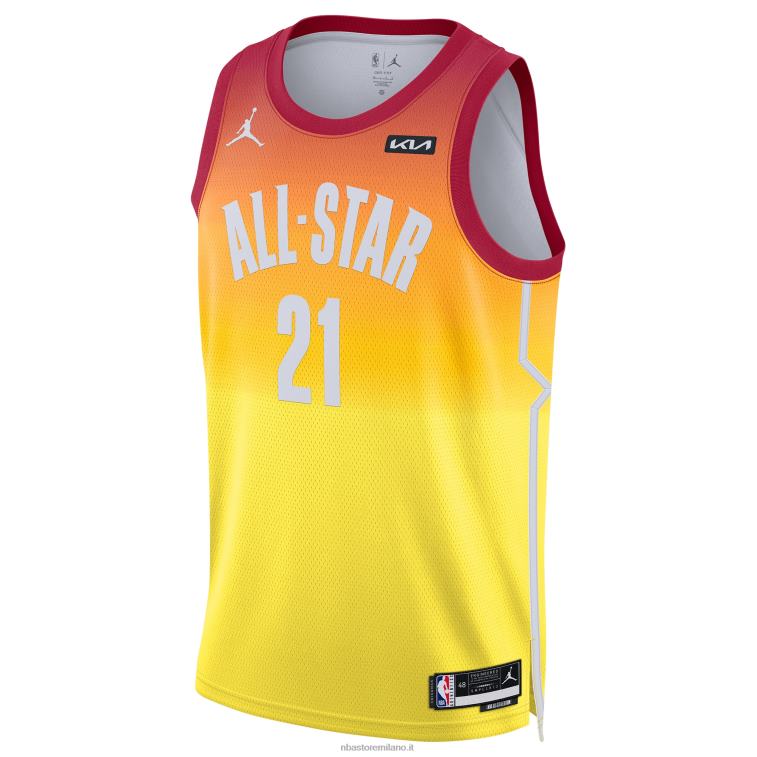 NBA 00F2L2178 joel embiid jordan marca maglia swingman all-star game arancione
