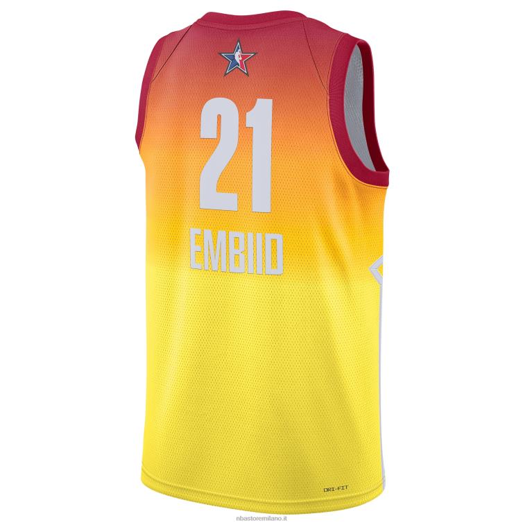 NBA 00F2L2178 joel embiid jordan marca maglia swingman all-star game arancione