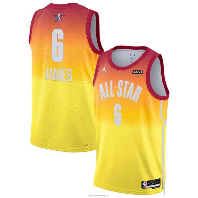 NBA 00F2L299 lebron james jordan brand maglia swingman all-star game arancione
