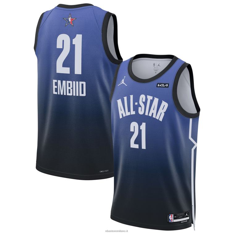 NBA 00F2L324 maglia joel embiid jordan marca blu all-star swingman