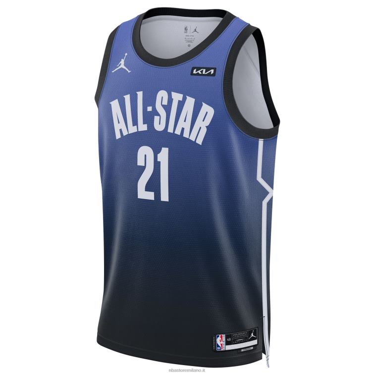 NBA 00F2L324 maglia joel embiid jordan marca blu all-star swingman