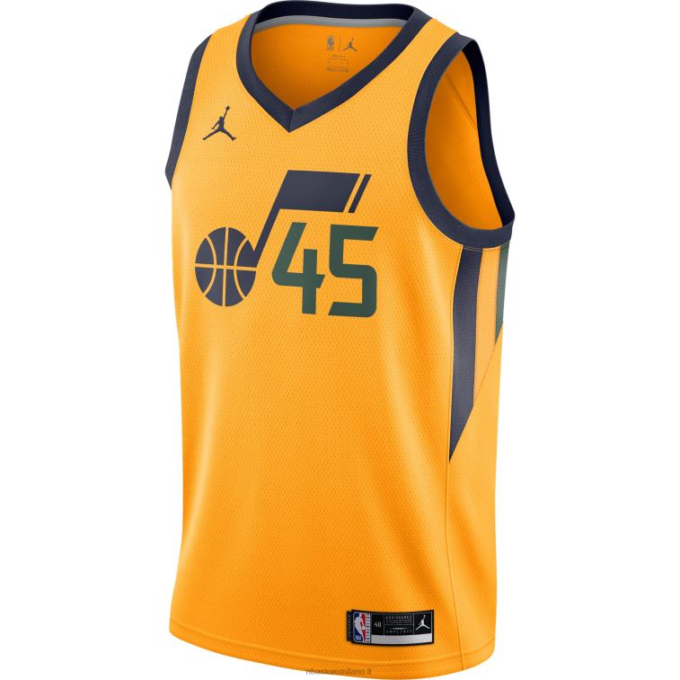 NBA 00F2L11396 utah jazz donovan mitchell jordan marca maglia swingman oro