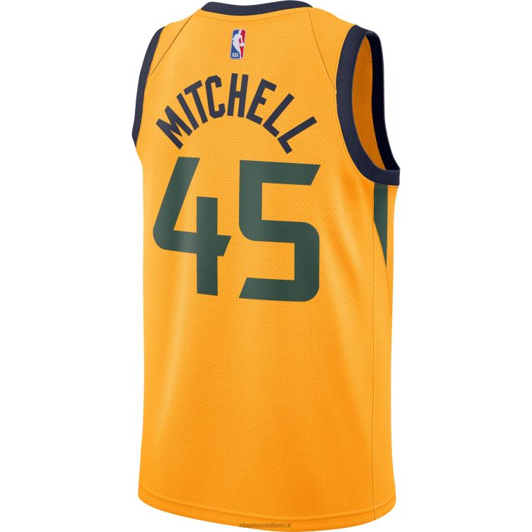 NBA 00F2L11396 utah jazz donovan mitchell jordan marca maglia swingman oro